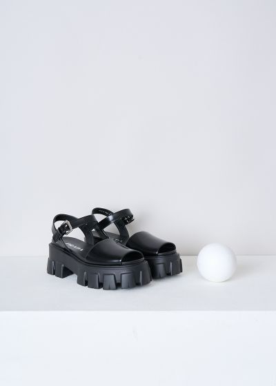 Prada Black chunky platform sandals