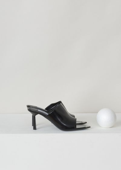 Prada Black high-heeled mules with peep toe photo 2