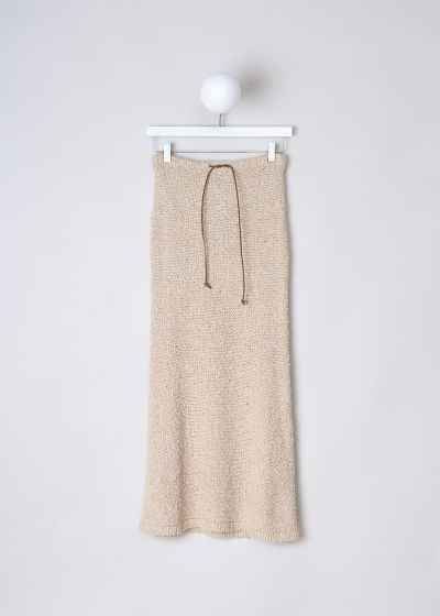 Prada Silk bouclé maxi skirt in Natural  photo 2