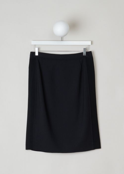 Prada Straight black skirt with ribbed sides  photo 2