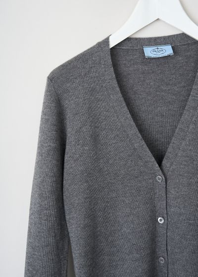 Prada Grey cashmere-blend cardigan