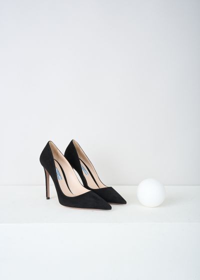 Prada Black suede pumps