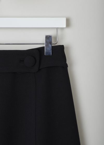 Prada Black A-line midi skirt 