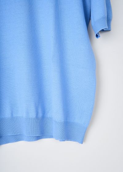 Prada Blue short-sleeve sweater