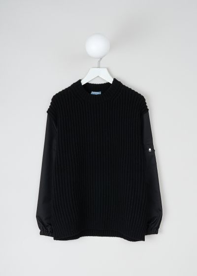 Prada Black multi-fabric sweater  photo 2