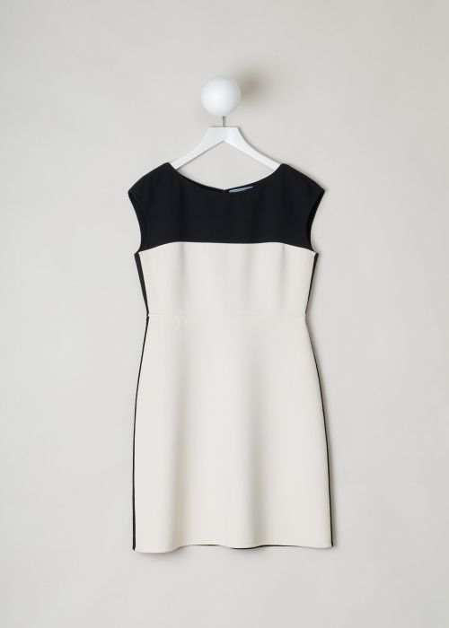 Prada A-line dress in white with black photo 2