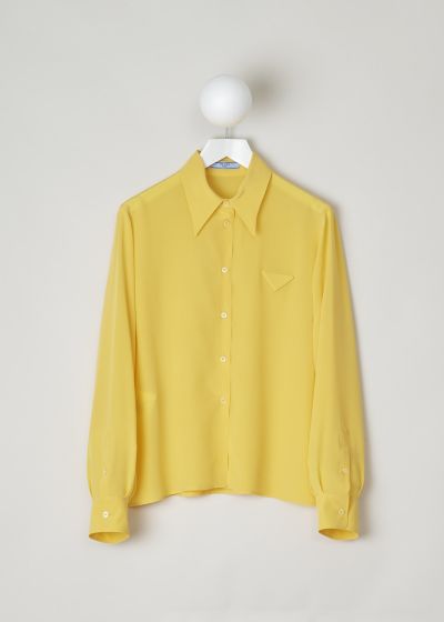 Prada Yellow blouse with pointed collar photo 2