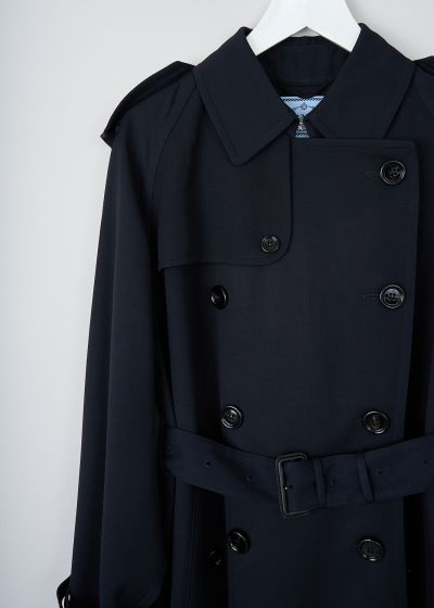 Prada Navy blue gabardine trenchcoat