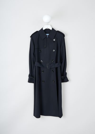 Prada Navy blue gabardine trenchcoat photo 2