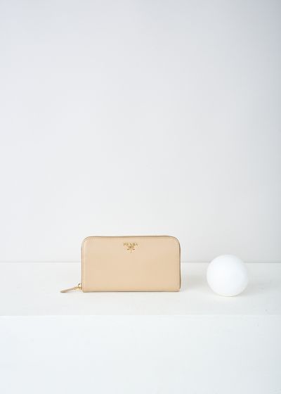 Prada Sand beige leather wallet photo 2