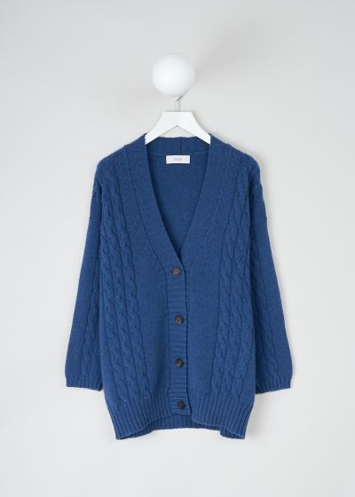 Pringle of Scotland Storm blue cable-knit cardigan  photo 2