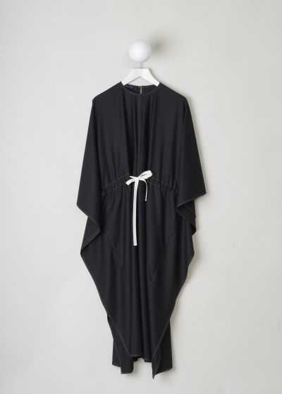 Sofie d’Hoore Black maxi dress with contrasting white stitching photo 2
