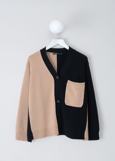 Sofie d’Hoore Two-tone camel and black cardigan  photo 2