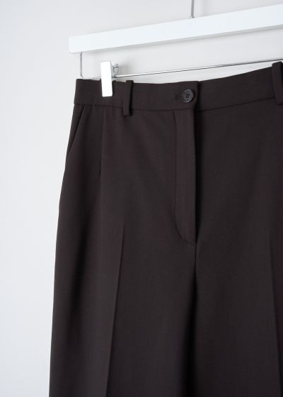 The Row Saddle brown high-waisted pants