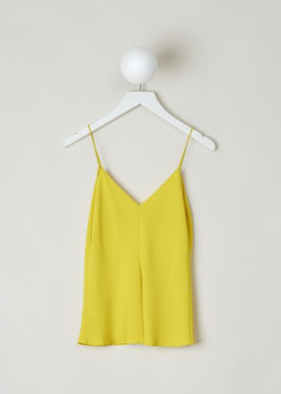 The Row, Lemon yellow spaghetti strap top, eda_top_49I_4WI_623_citron, yellow, back, Coloured to this lovely light and bright summer colour. Featuring spaghetti-strap shoulder and has an overall loose fit.