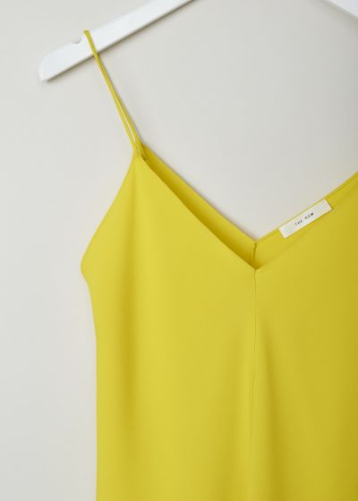 The Row, Lemon yellow spaghetti strap top, eda_top_49I_4WI_623_citron, yellow, detail, Coloured to this lovely light and bright summer colour. Featuring spaghetti-strap shoulder and has an overall loose fit.