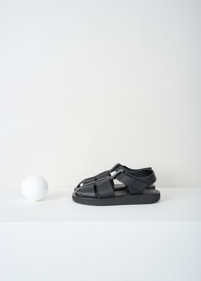 The Row Fisherman sandals in black photo 2