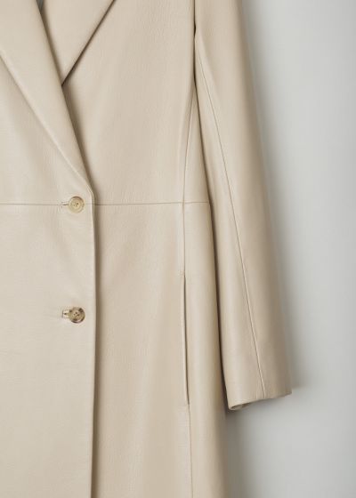 The Row Beige leather coat
