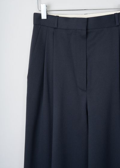 The Row High-waisted Nica pants in navy 