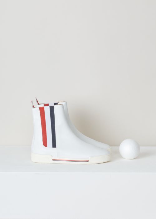 Thom Browne White leather Chelsea boots photo 2