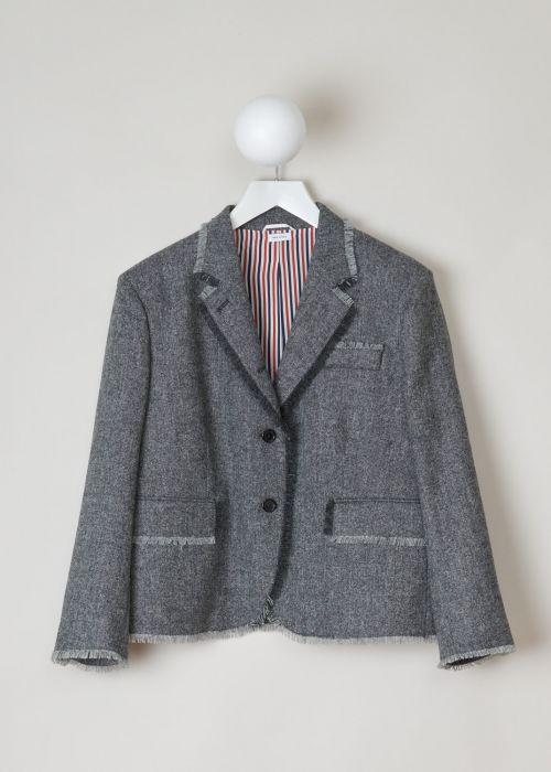 Thom Browne Mid grey blazer with raw edges  photo 2