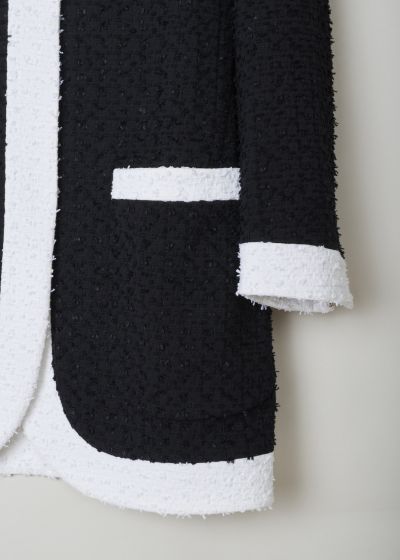 Thom Browne Unconstructed cardigan in solid eyelash yarn tweed