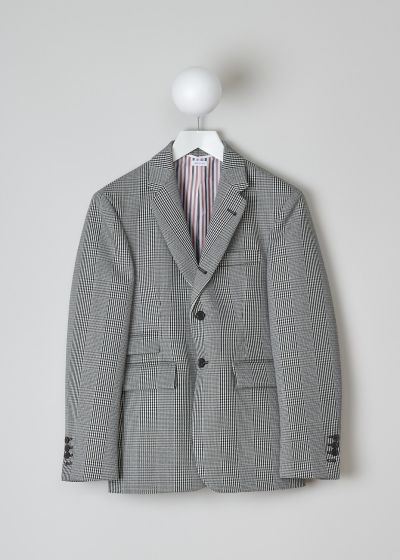 Thom Browne Black and white prince de galles check sport jacket photo 2