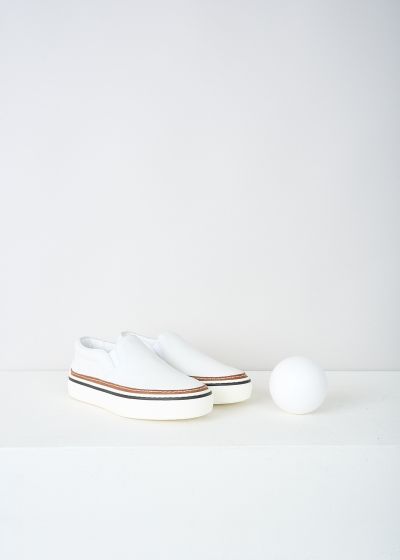 Tods White leather slip-on shoes