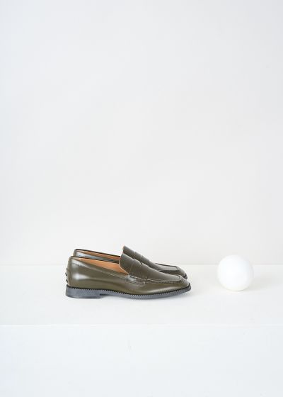 Tod's Army green penny loafers photo 2