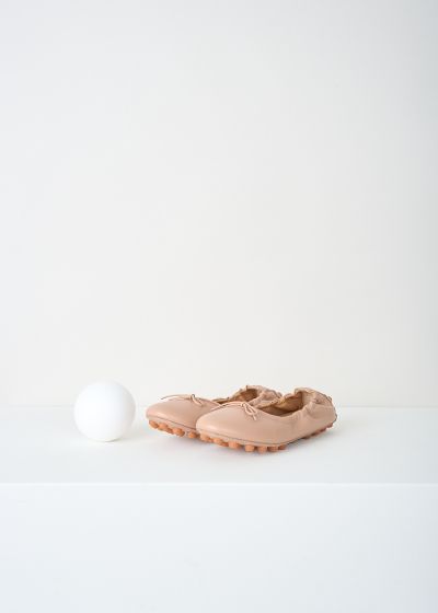 Tod's Dusky pink ballerina flats with studded soles