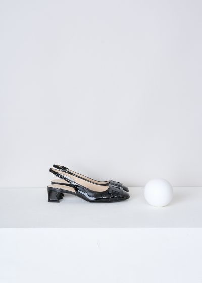 Tods Black lacquer slingbacks photo 2