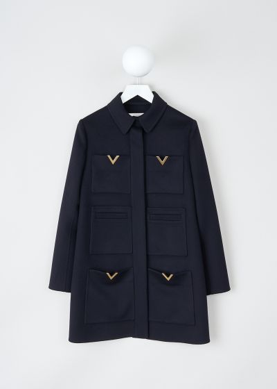 Valentino Navy blue patch pocket coat photo 2