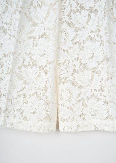 Valentino Off-white lace culotte pants