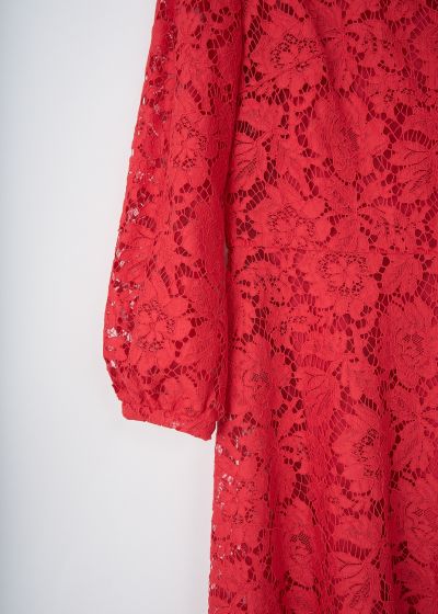 Valentino Bright red lace dress