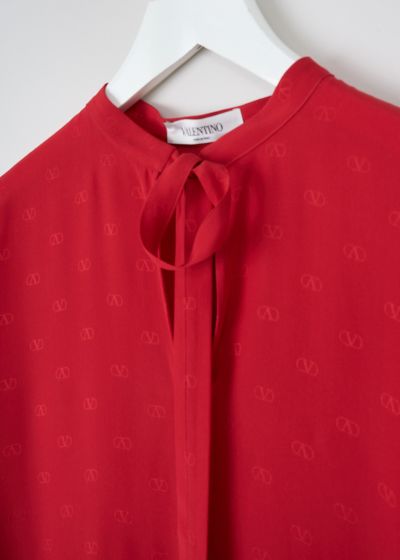 Valentino Bright red silk blouse 