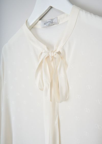 Valentino Cream white silk blouse