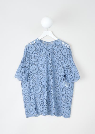 Valentino Light blue lace top photo 2