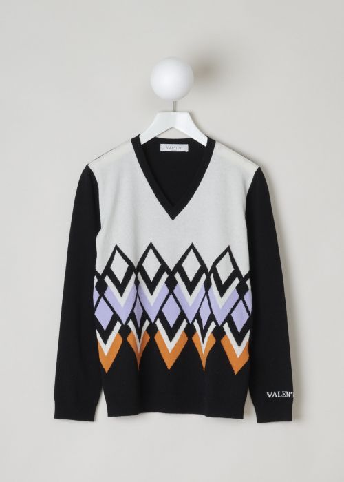 Valentino Multicolored argyle pattern sweater photo 2