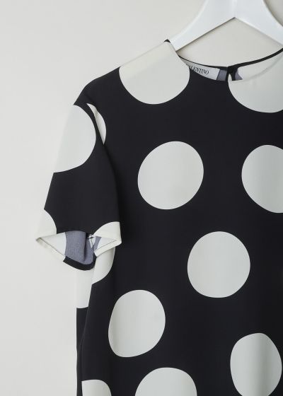 Valentino Black top with big white dots 