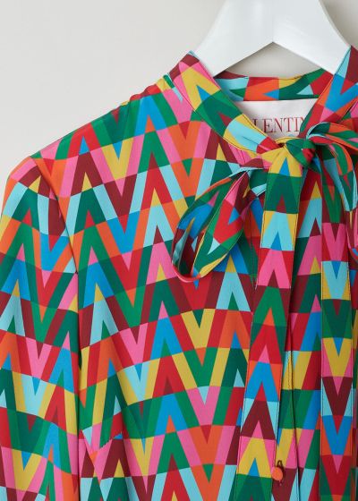 Valentino Multicolored print midi dress