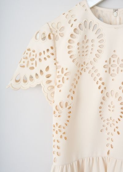 Valentino Off-white broderie anglaise mini dress