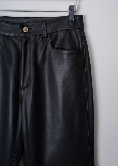 Wandler Black leather Carnation Long pants 