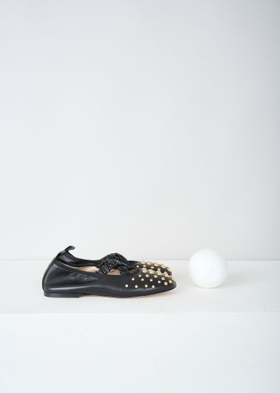 Wandler Black June ballerina flats with studs photo 2