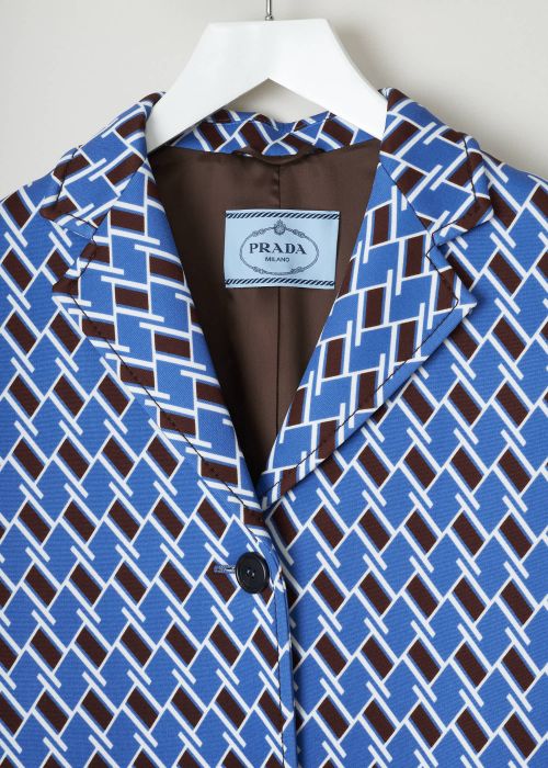 Prada Geometric illusion-print coat