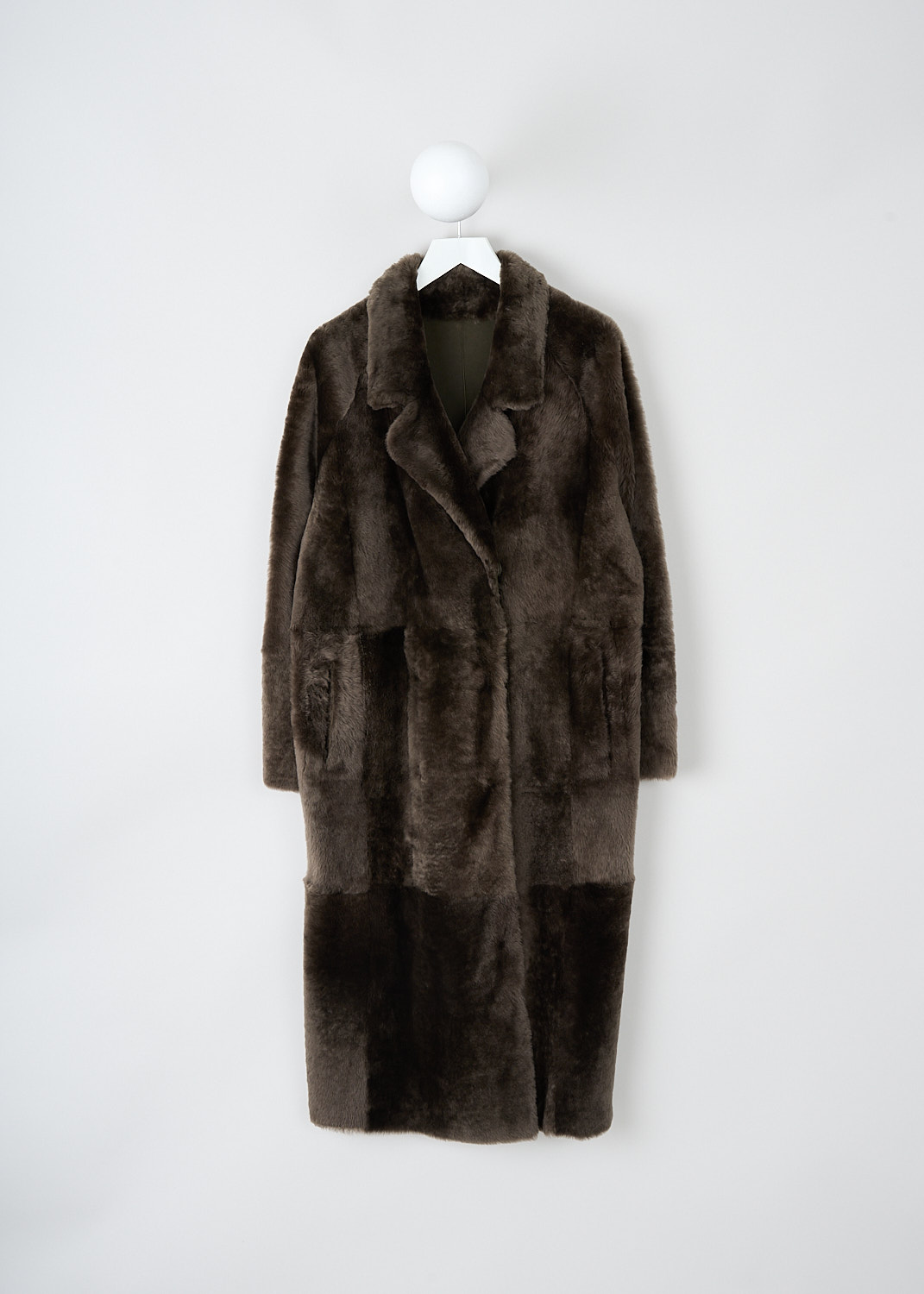 Reversible brown shearling coat at Kiki s Stocksale